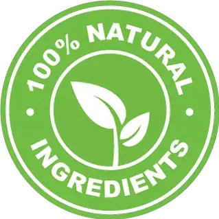 100% Natural Ingredients badge
