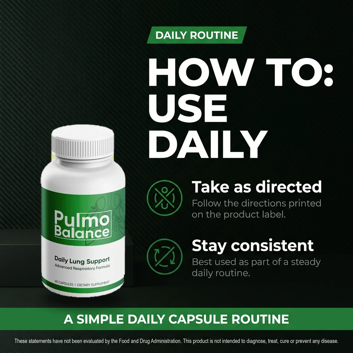 How to use Pulmo Balance daily: take as directed and stay consistent